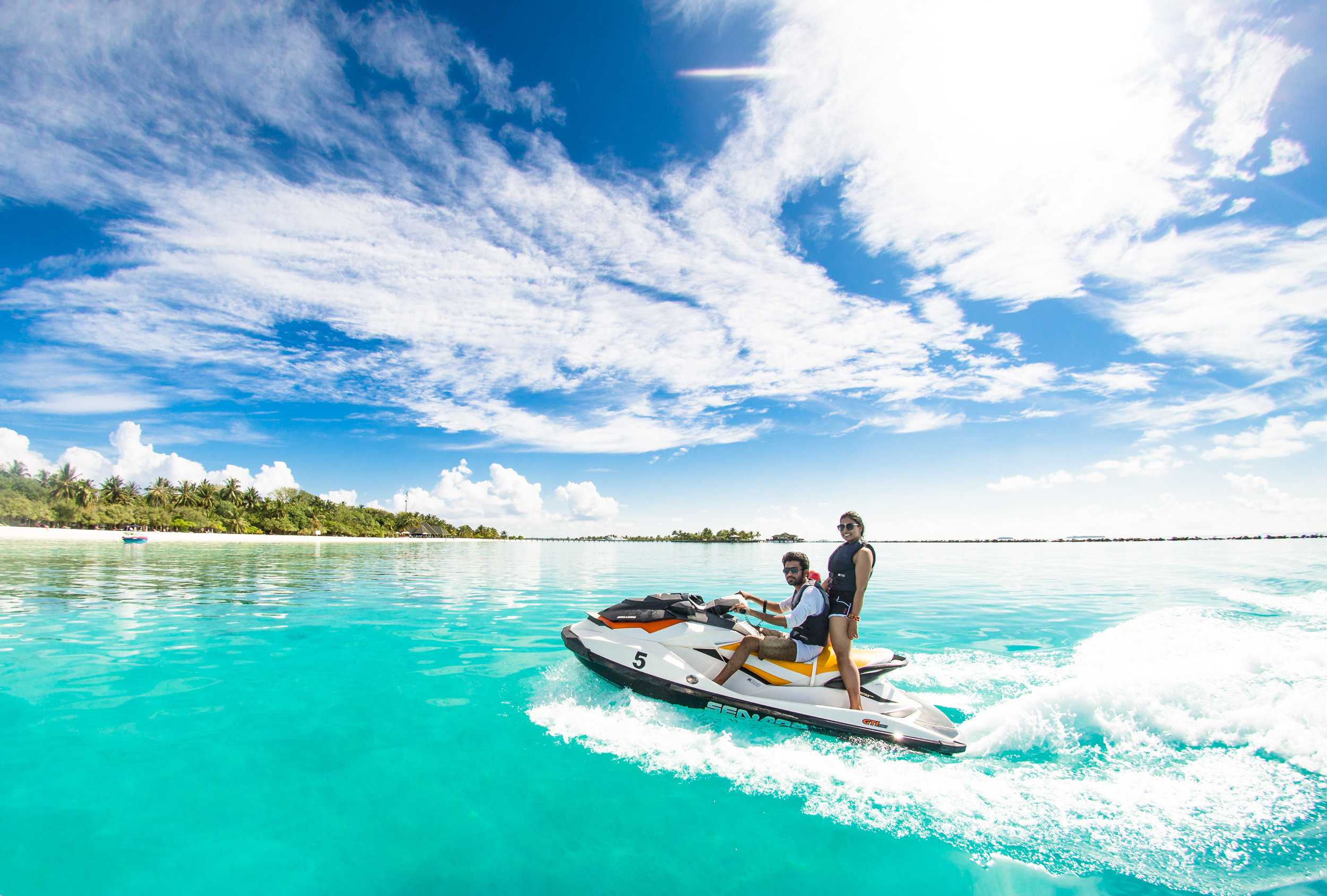 Riding a Jetski